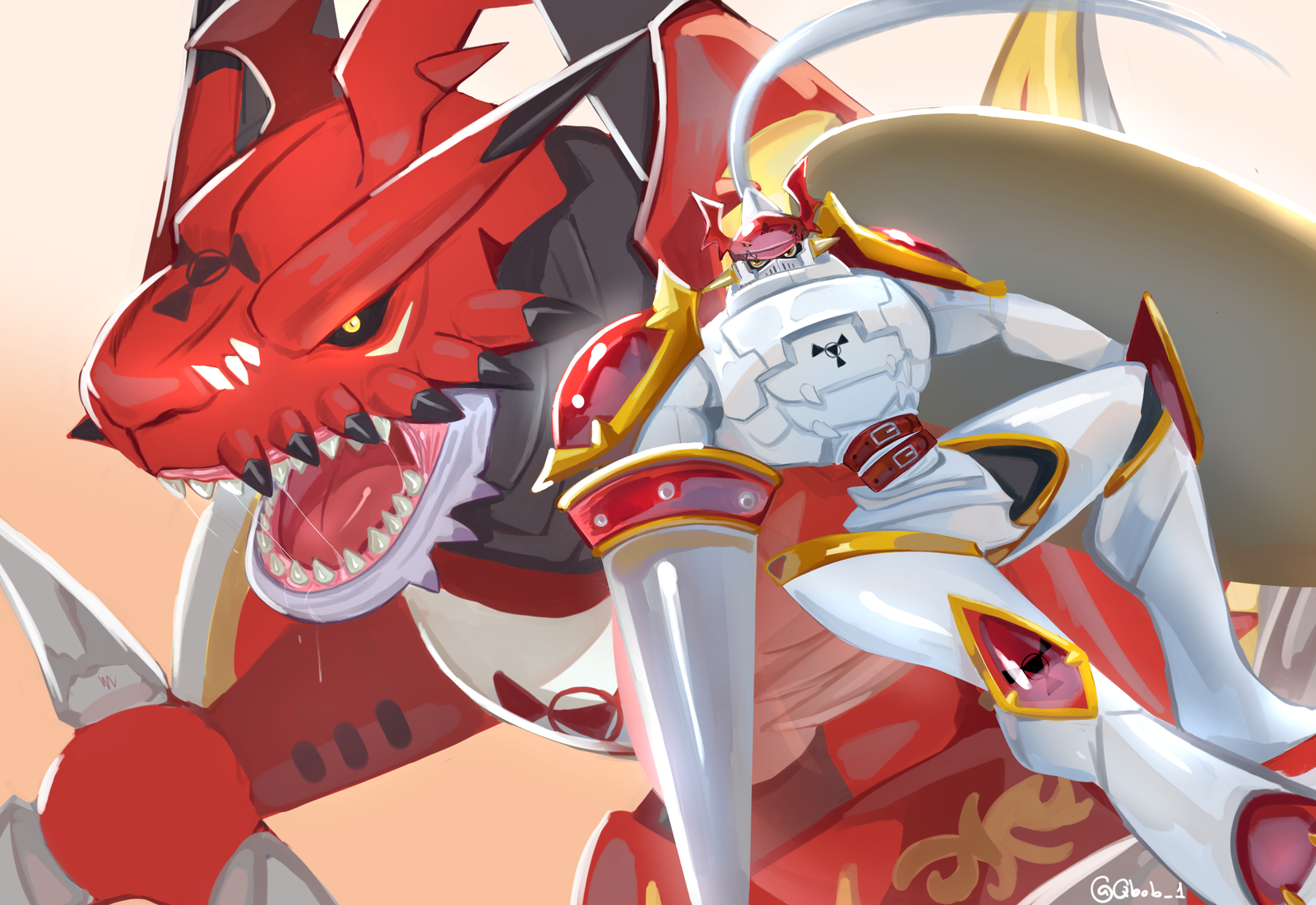 Megidramon y Dukemon
